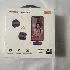 2 Pcs Wireless Lavalier Microphone for iPhone/iPad/Android with Charging Case