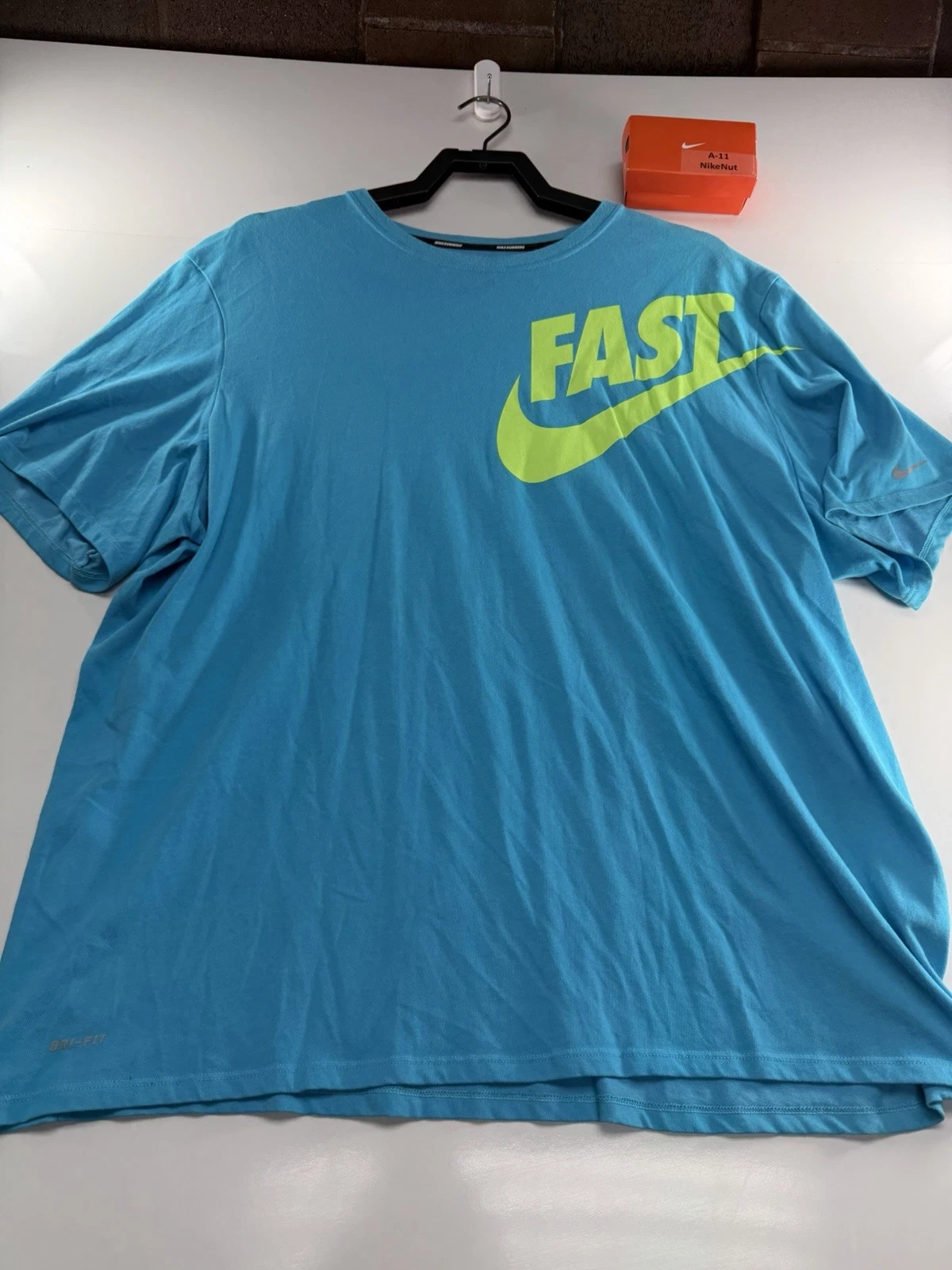 NIKE Run Fast Dri-Fit Running Shirt Men’s XXL 404645-466