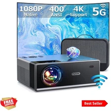 28000Lumens High Brightness】Projector with 5G WiFi and Bluetooth, Upgrade Out...