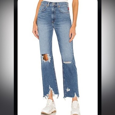 Women's Denimist Sophie Slim Distressed Blue Jeans 28