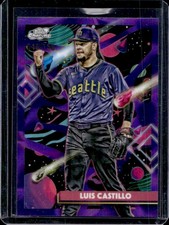 2025 Topps Cosmic Chrome Luis Castillo Purple Nebula Refractor #/150 Mariners