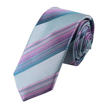 PS1179 Red Light Pink Striped Cheap For Wedding Silk Skinny Tie Epoint