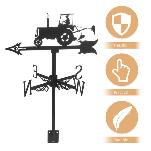 Tractor Design Weathervane Iron Art Weather Vane Metal Direction Vane for Farm - Picture 5 of 11