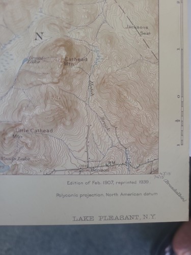 1939 Lake Pleasant Hamilton County NY New York USGS Topographic Map Vintage - Picture 6 of 9