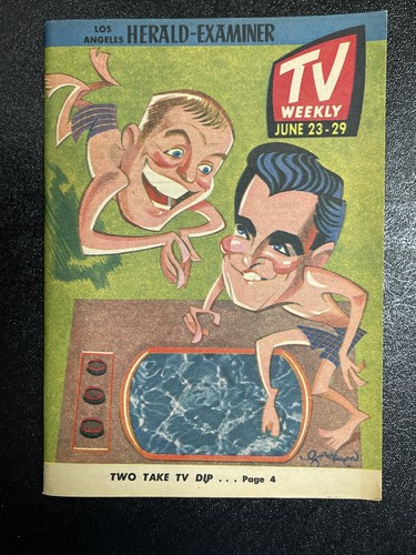 Vintage Los Angeles Herald Examiner TV Weekly 1963 Jerry Van Dyke Johnny Carson - Picture 1 of 5
