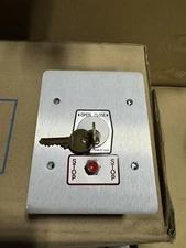 KEY SWITCH STOP BUTTON GARAGE DOOR OPEN CLOSE 1-KFS STEEL BOX ENCLOSURE