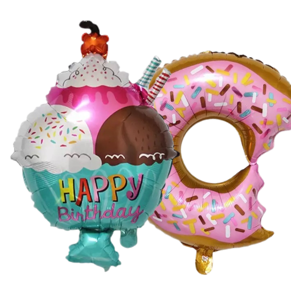 New Big DONUTS POPCORN PIZZA ICE CREAM BURGER HAPPY BIRTHDAY Mylar