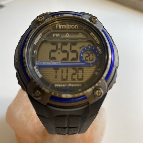 Vintage Armitron All Sport Watch Men Digital Alarm Chronograph Nylon