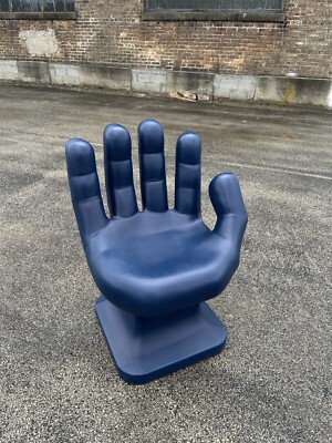Navy Blue RIGHT Hand Shaped Chair 32'' tall adult size 70s Retro EAMES iCarly NEW