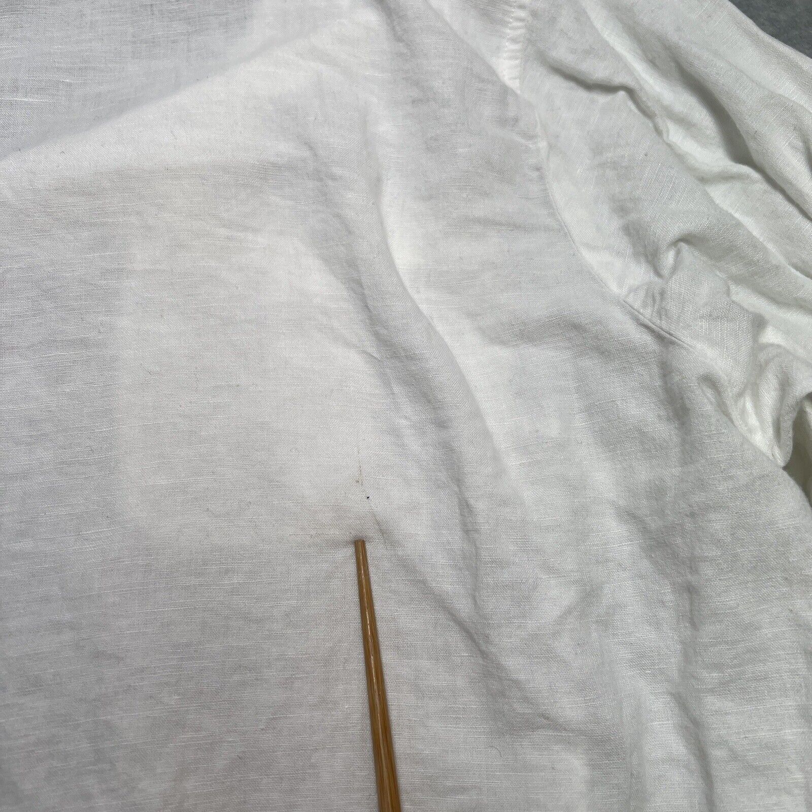 Talbots Shirt Womens 3X White Linen Blend Popover… - image 5