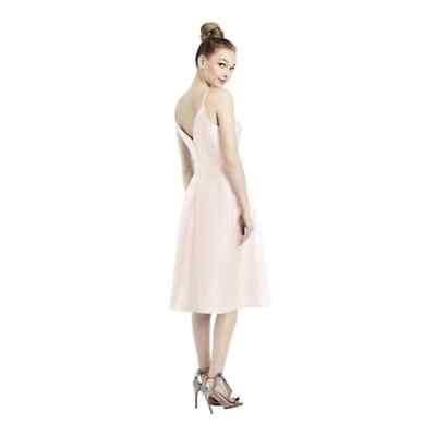 strapless open back dress Blush Pink Satin Strapless Illusion Corset Rhinestones Slit Prom Dress main image 0