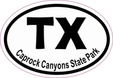 StickerTalk Oval TX Caprock Canyons State Park Vinyl Sticker, 3 inches x 2 in...