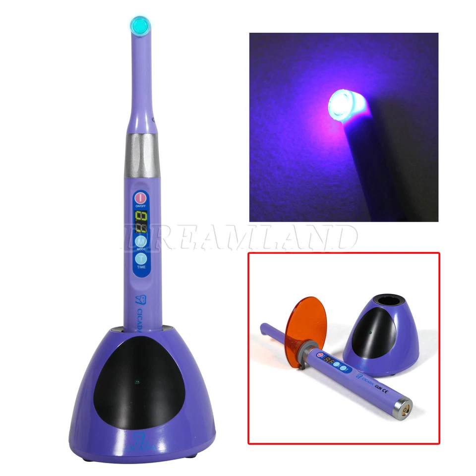 Woodpecker Style Dental Wireless 1S LED Curing Light Cure Lamp 2800mw/c㎡ Purple - Image 2 of 4