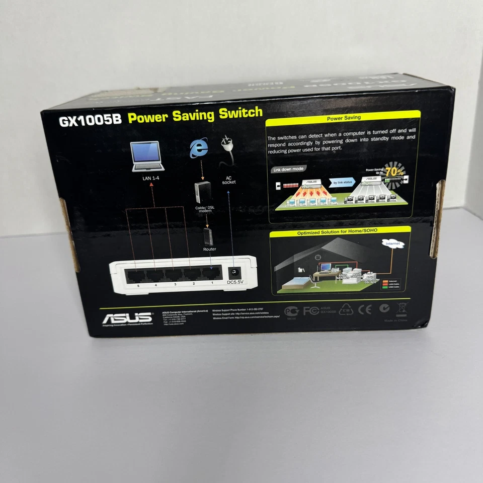 Asus GX-1081 Gigabit Power Saving Switch - New Mac Windows - Image 3 of 4