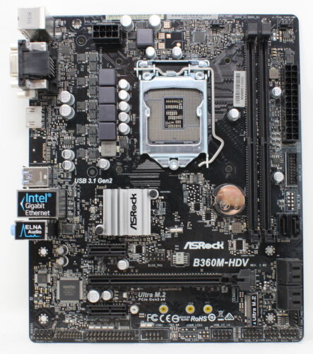 ASRock B360M-HDV Intel B360 microATX Mainboard Sockel LGA 1151 (#20960) - Bild 1 von 3