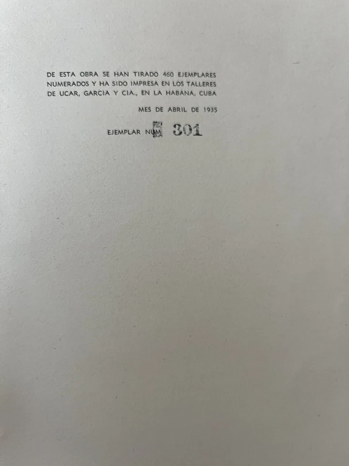 "Gattorno" by Ernest Hemingway, Rare And Limited edition of 460, 1935. Cuban Art - Image 2 of 4