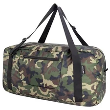 Foldable Travel Duffel Bag For Women & Men Luggage Great for Gym -55L Green Camo