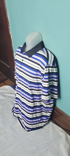 Nike Dri-Fit Golf gestreiftes Polo mehrfarbig Shirt Herren Gr. XL Elasthan dehnbar - Bild 6 von 10