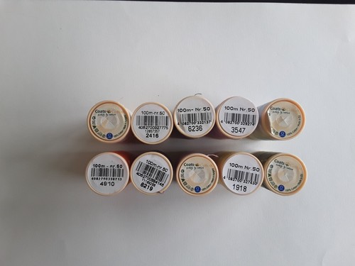 COATS 100% COTTON SEWING THREAD 10 ASSORTED COLOURS FOR HAND/MACHINE SEWING.NEW. - Picture 3 of 3