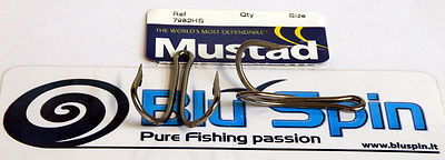 New MUSTAD 7982HS Double Hooks Fishing Hooks Double Stainless Steel Size: 6/0
