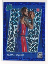 ISAIAH LIVERS 2021-22 DONRUSS OPTIC BLUE VELOCITY RC ROOKIE *DETROIT PISTONS*