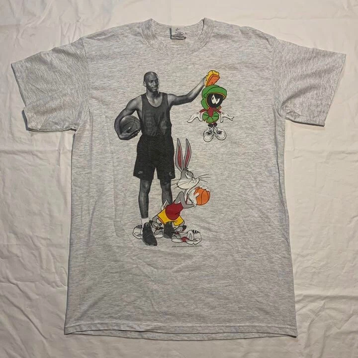 vintage USA NIKE space jam 1993 T-shirt USED L size | eBay