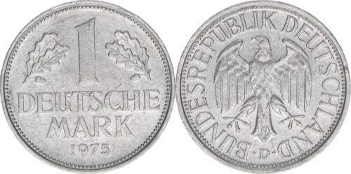 1 Deutsche Mark Münze 1975 J FEHLPRÄGUNG / Seltenes Exemplar/ Sammlerstück - Bild 1 von 7