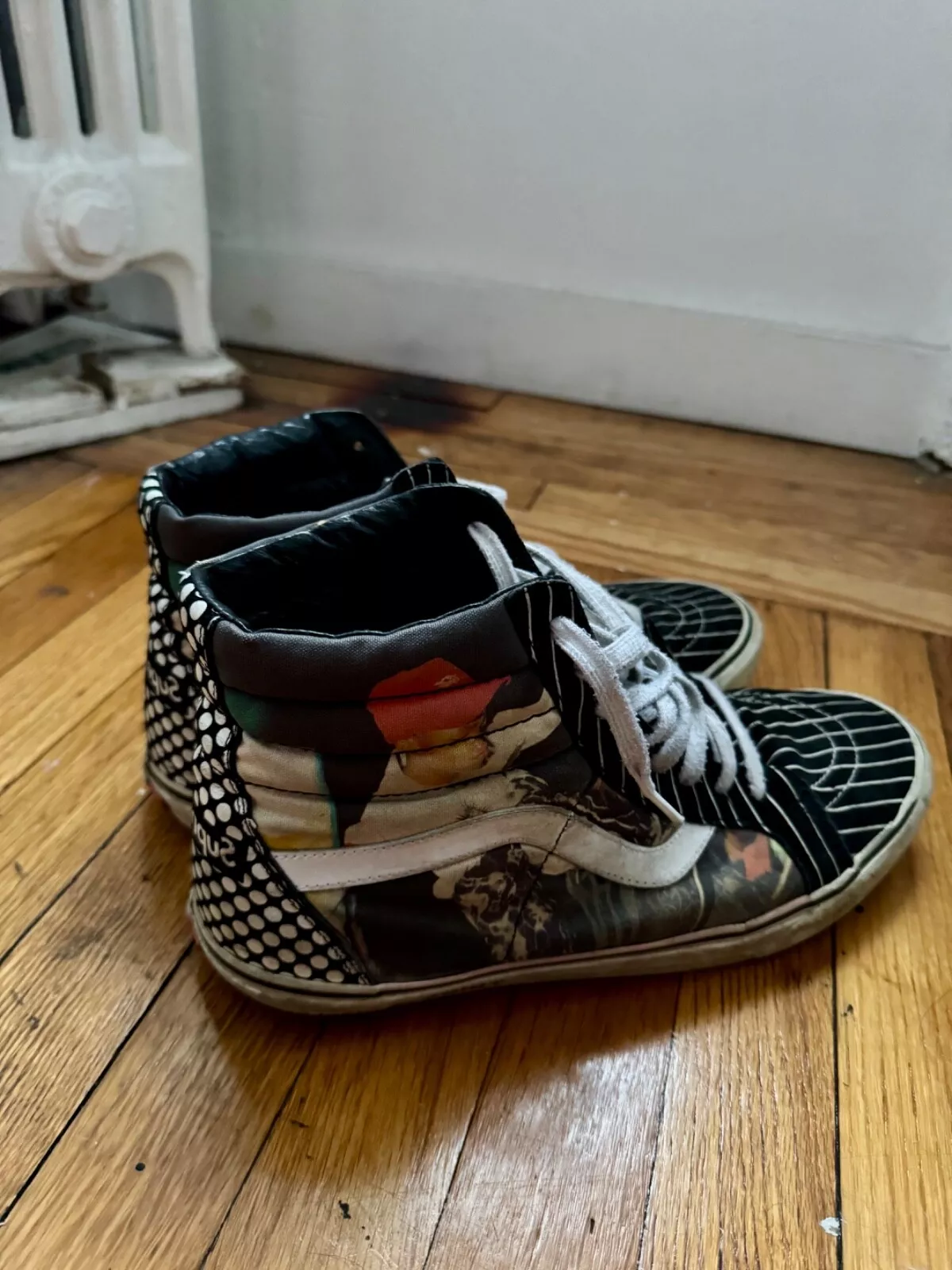 Supreme x CDG Harold Hunter Vans TAILLE US 12   Harold Hunter Graphic, rayures BW