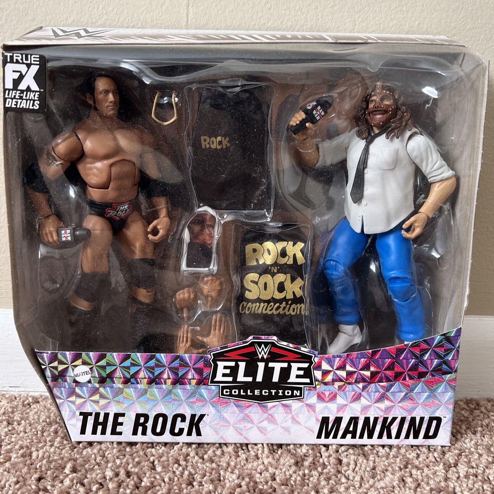 WWE Elite 2-pack Mankind & The Rock - Rock ‘N’ Sock Connection