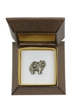 Chow Chow - Hundebrosche in Geschenkbox, elegante Anstecknadel, Reversnadel f&uuml;r