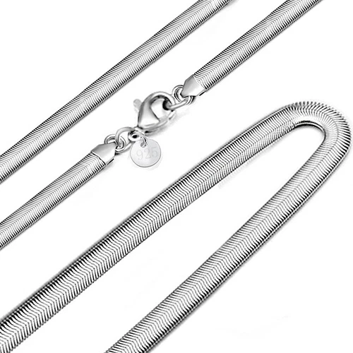 Halskette Aus Massivem Sterlingsilber 1/2/6 Mm Für Damen Und Herren - Bild 7 von 33