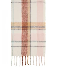 Cejon Women's Spacious Plaid Blanket Wrap Scarf with Fringe. 