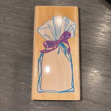 Rubber Stampede Posh Impressions - Clearly Wrapped - 1990s Rubber Stamp