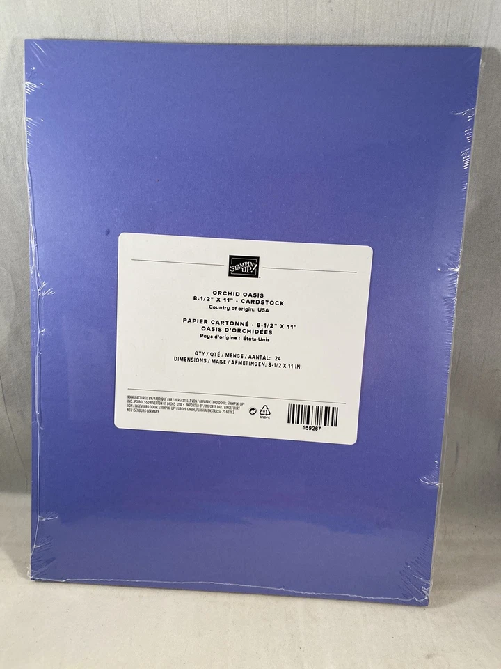 STAMPIN' UP! ORCHID OASIS cardstock Stampin Up 8.5 X 11 Retired A23 23-24 In Colors