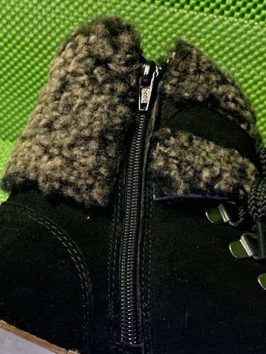 DIJE CALIFORNIA schwarze Winterstiefeletten Größe 7 mit grauem Wildleder echtes Lammfell - Bild 14 von 21
