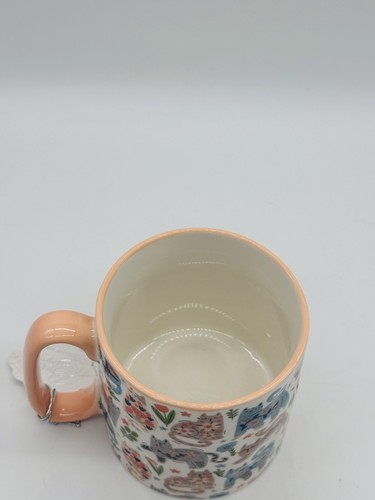 Floral Cats Coffee Mug 10 Strawberry Street Bella 14 oz Hammered Texture Mug - 第 6/7 張圖片