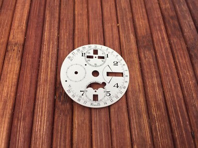 Watch dial for ETA Valjoux 7751 / 7753 unused day date - day/night - unused