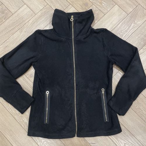 Calvin Klein Women's Black Long Sleeve Full Zip Up Fleece Jacket Size Medium - Picture 1 of 14