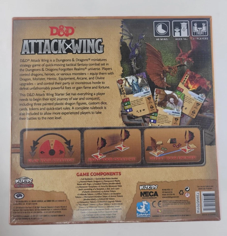 D&D Attack Wing: Starter Set - Dragons - Miniatures - Dungeons & Dragons Sellado Foto 3 de 4
