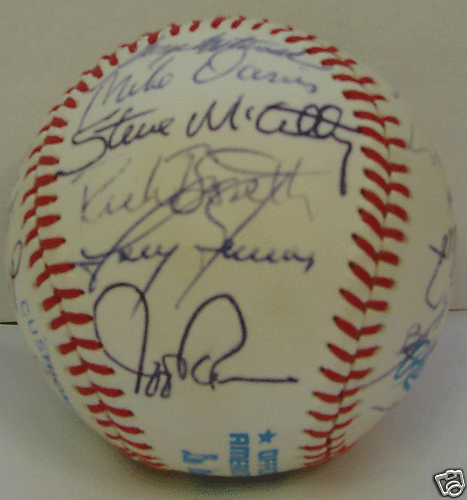 1981 OAKLAND A's Team signed ball 27 signatures PSA DNA - Picture 1 of 2