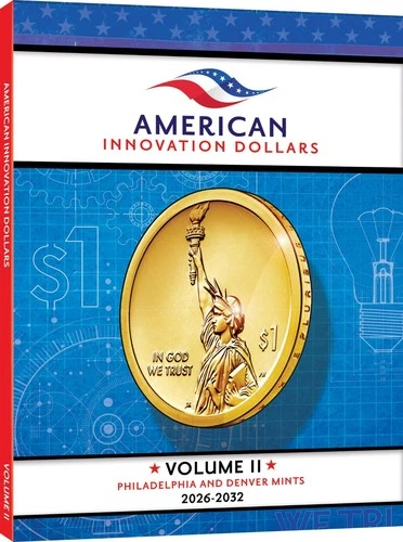 Whitman 5187 Innovation Dollar Collector's Folder 2026-2032 V2 P&D  Album / Book
