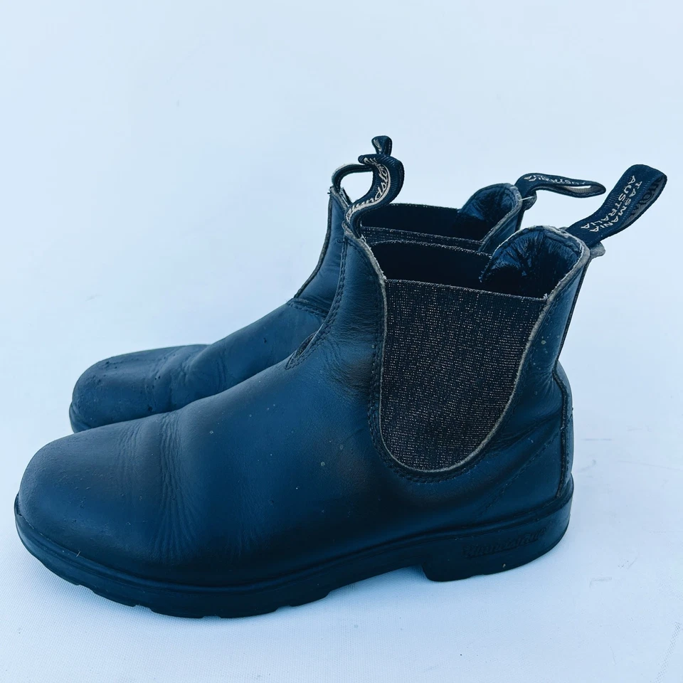 Blundstone Mujer’s 500 Botas Negro Bronce Brillante Chelsea Tobillo Cuero Trabajo 9.5 Foto 2 de 4