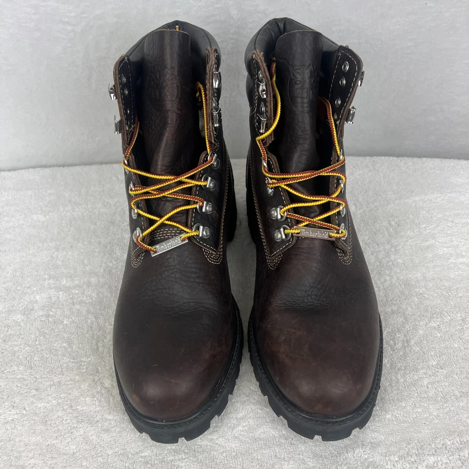 Botas impermeáveis masculinas Timberland 640 abaixo de 6 polegadas 10 superbota de couro marrom - Imagem 2 de 4
