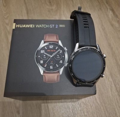 Huawei Watch GT 2 Classic Edition 46mm Edelstahlgehäuse mit Braun Lederarmband