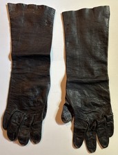Vintage VIOLA WEINBERGER Back Leather Ladies GLOVES 13"