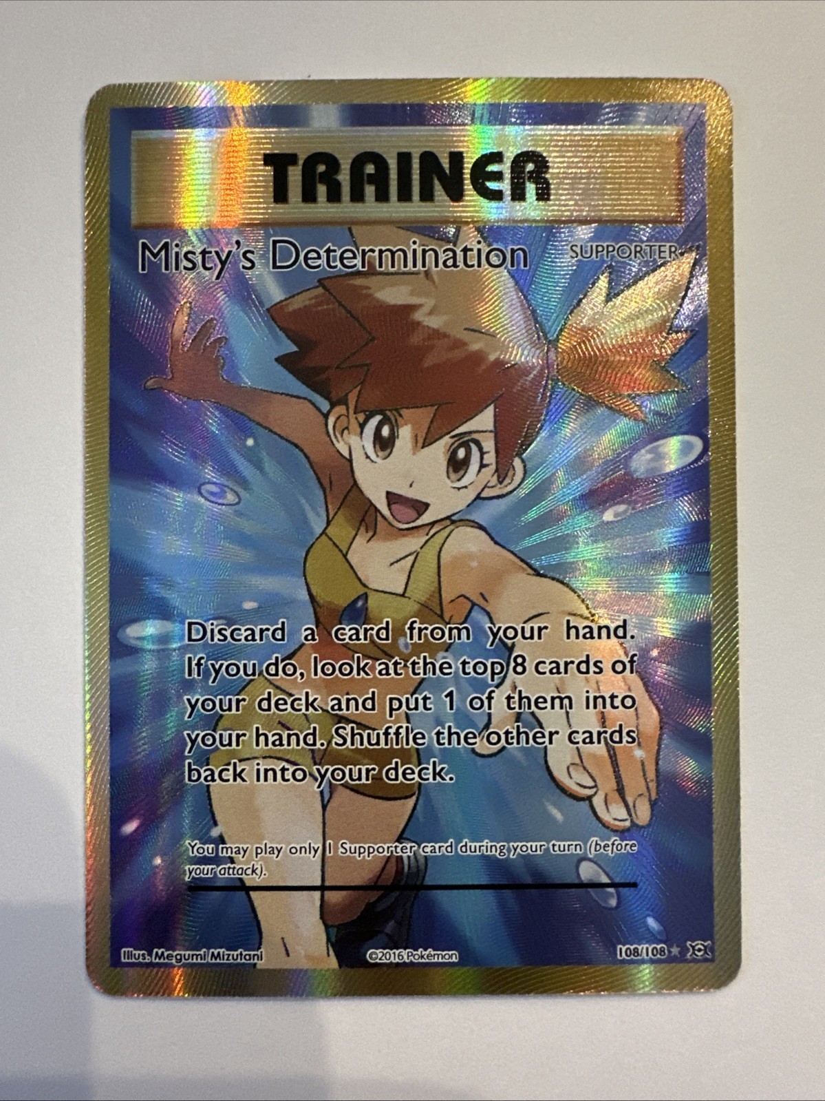 Misty's Determination 2016 XY: Evolutions #108/108 Holo (Full Art