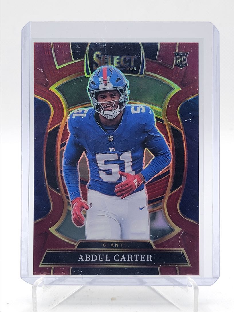 ABDUL CARTER 2025 SELECT CONCOURSE ROOKIE MAROON PRIZM GIANTS RC /149 Q0008