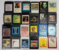 Lot of 24 8 tracks in Case Classic Rock  Others TESTED