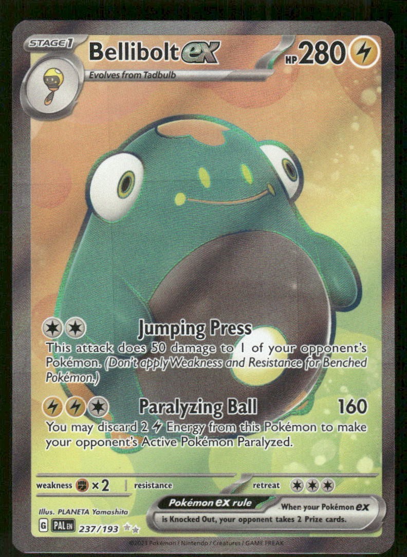 Pokemon Tcg Bellibolt ex #237 Pokemon Paldea Evolved NM