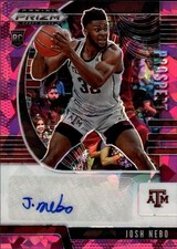 2020 Panini Prizm Draft Picks Collegiate #PA-JN Josh Nebo Prospect AUTO Pink Ice
